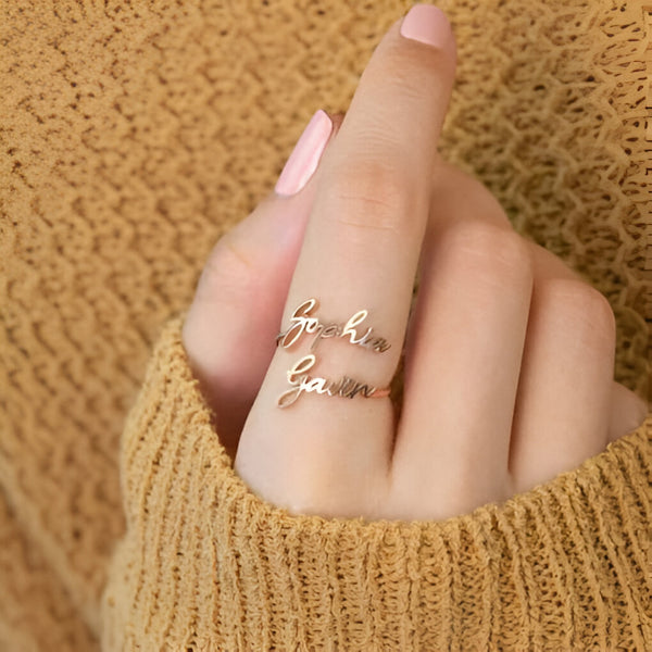 Double Name Ring